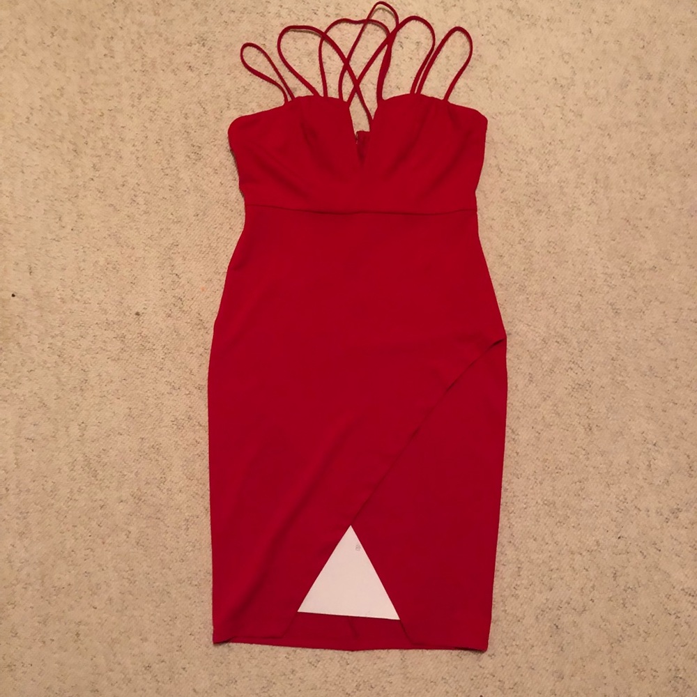A bright red dress